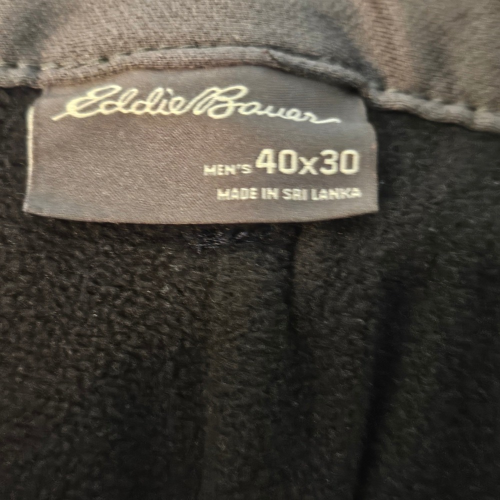 Eddie Bauer Men Navy Blue Fleece Lined‎ Tech Pants cargo 40x30 Relaxed Outdoor - Picture 15 of 15